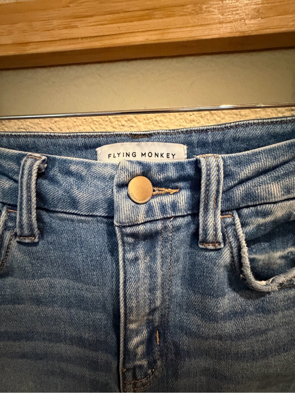 Flying Monkey Women's Light Blue Straight Leg Jeans - Picture 2 of 7